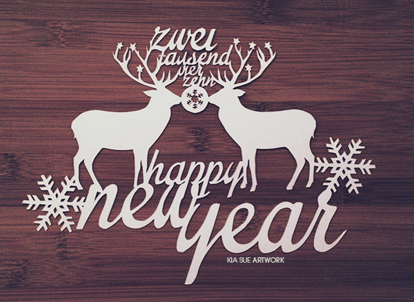 happy new year // papercut