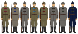 Soviet Enlisted Branches - Circa 1923-24