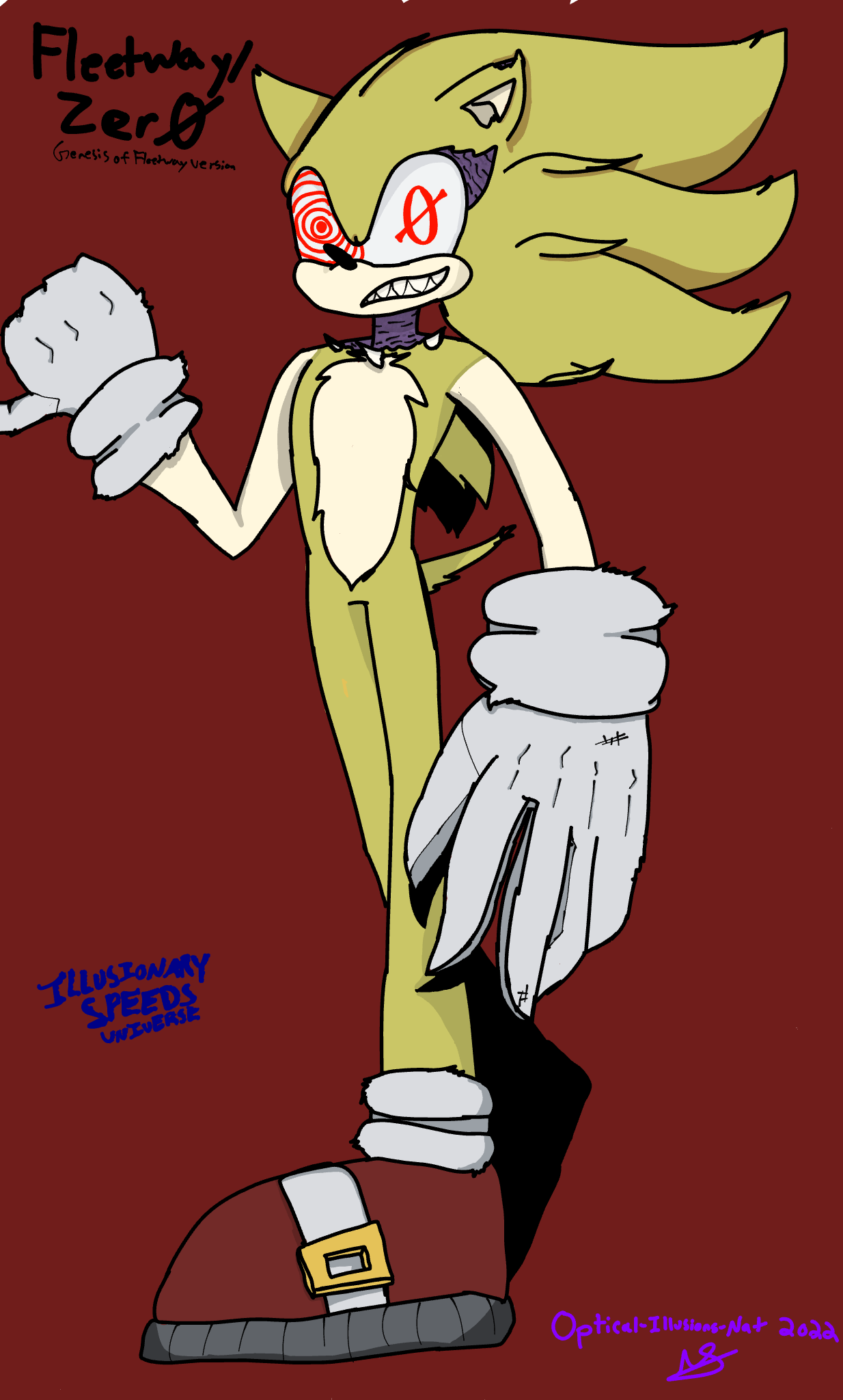 Sonic 2 Drawing styled Fleetway Super Sonic from V by Abbysek on DeviantArt