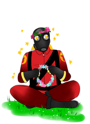 Pyro Making Flower Crowns