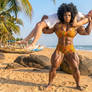 Muscular Black Mamba vs skinny Emma comparison 50