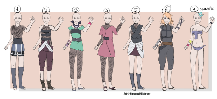 Naruto outfit Adoptables 2 -open- v.v