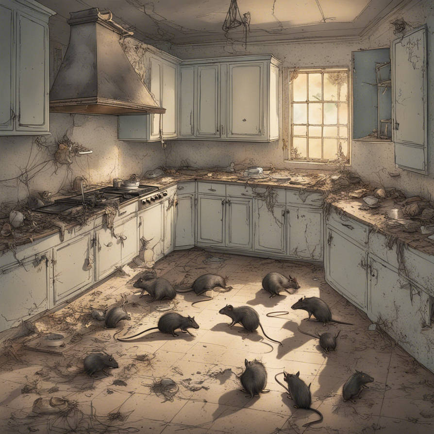 Scurring Rats Rats Scurrying Across Abandoned Kitchen by Tamaainareo on DeviantArt