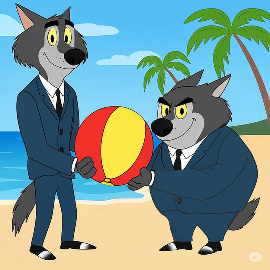 Riff and Skozz Holding a Beach Ball at the Beach by ginniebird on ...