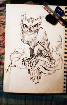 Owl tattoo design