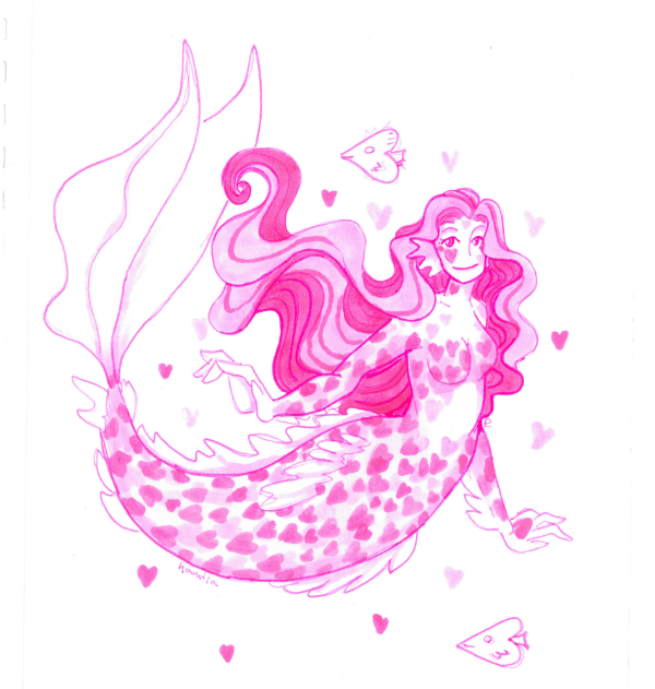 Heart mermaid