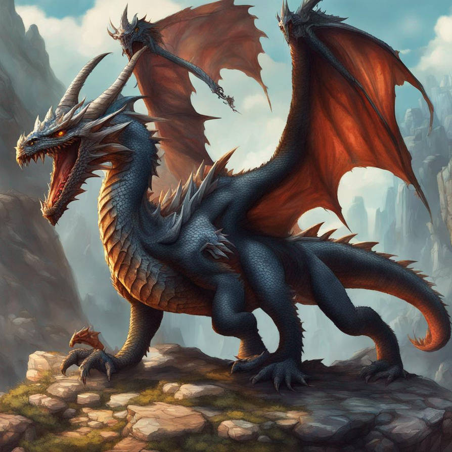 Black Dragon by Feomatar-AIArt on DeviantArt
