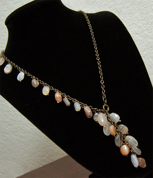 Moonstone chain necklace