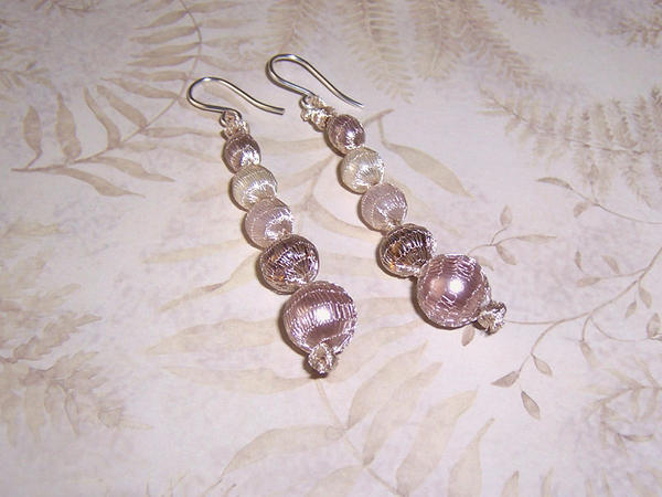 Netted pearls earrings