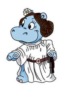 Happy hippo Leia