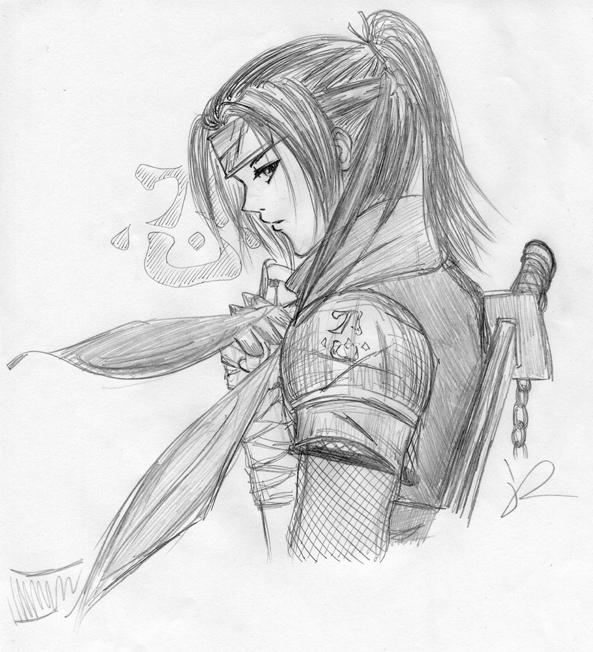Drawing Female Anime Ninja.