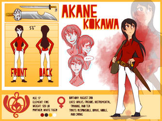 Akane Kokawa Reference Sheet