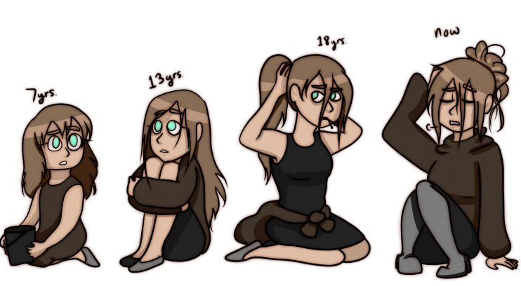 Deviantart Aging Process Age Progression: Renee by SentientPaperBag on DeviantArt