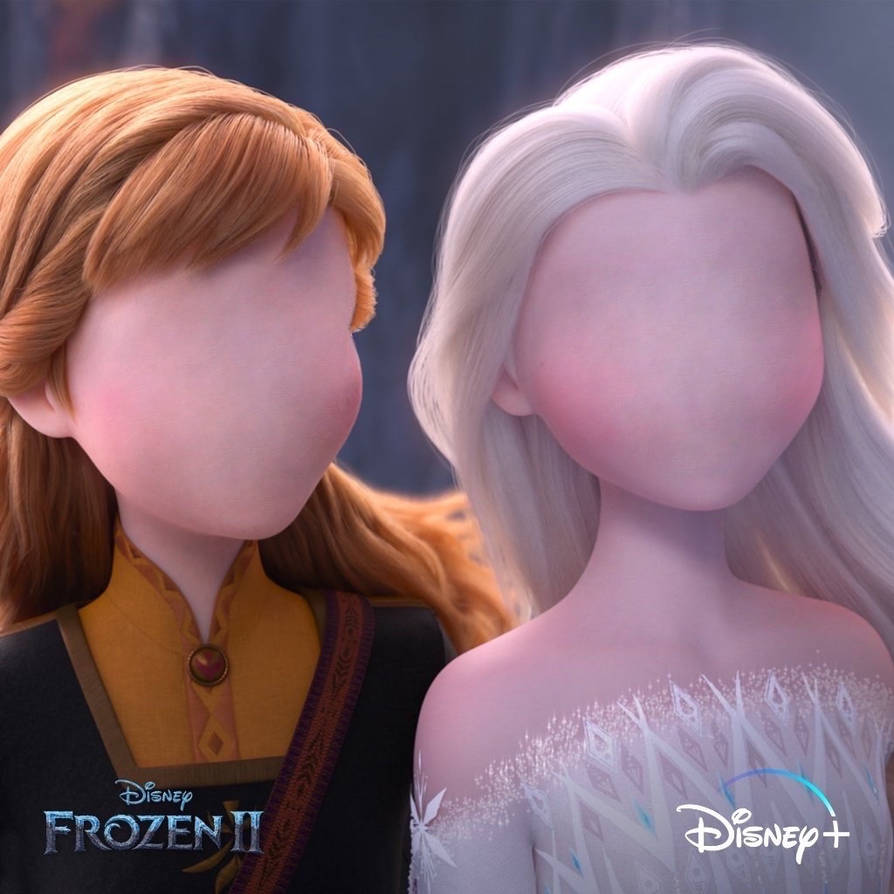 Elsa Face Less Sticker Anna and Elsa Faceless by nschi on DeviantArt