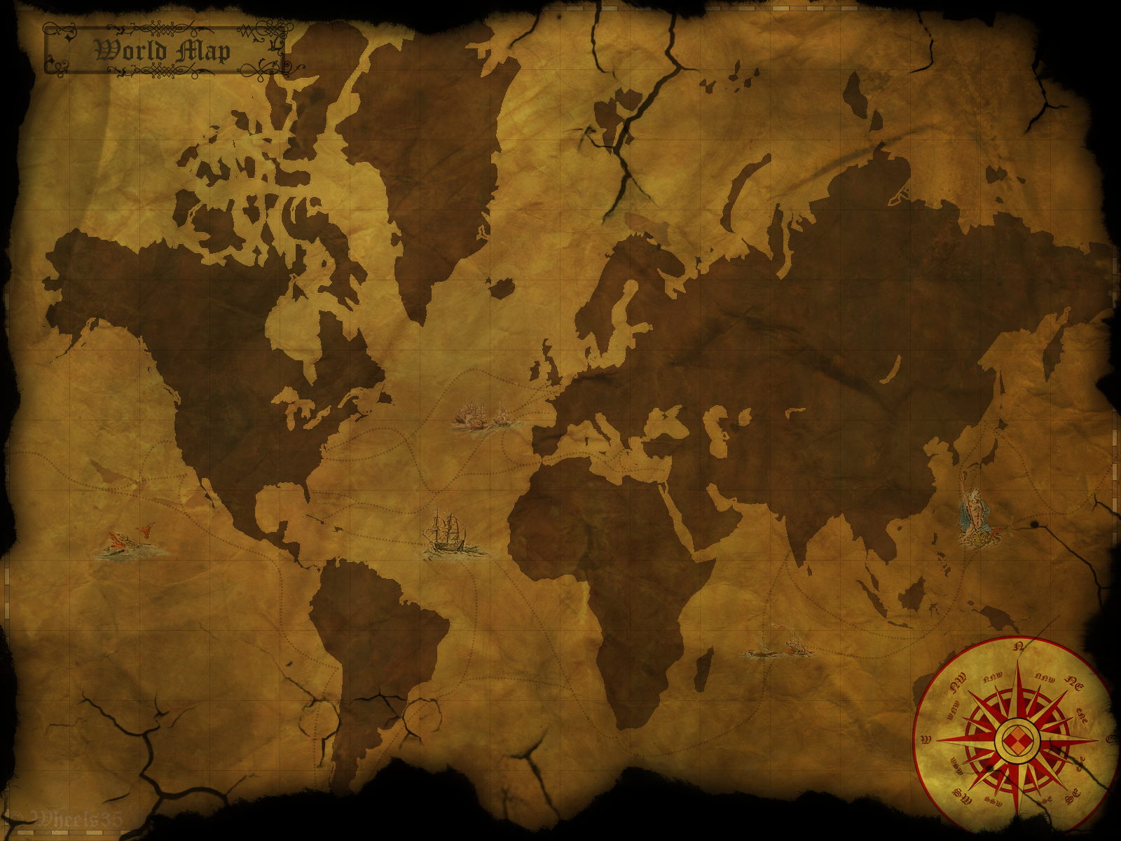 Old World Style Map