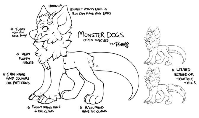 Monster dog Ref (OPEN SPECIES)