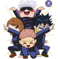 Satoru, Megumi, Nobara and Yuji /Jujutsu Kaisen/