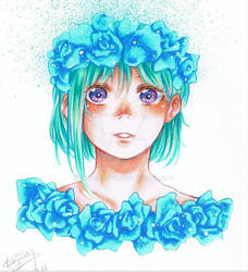 Flower girl illustration