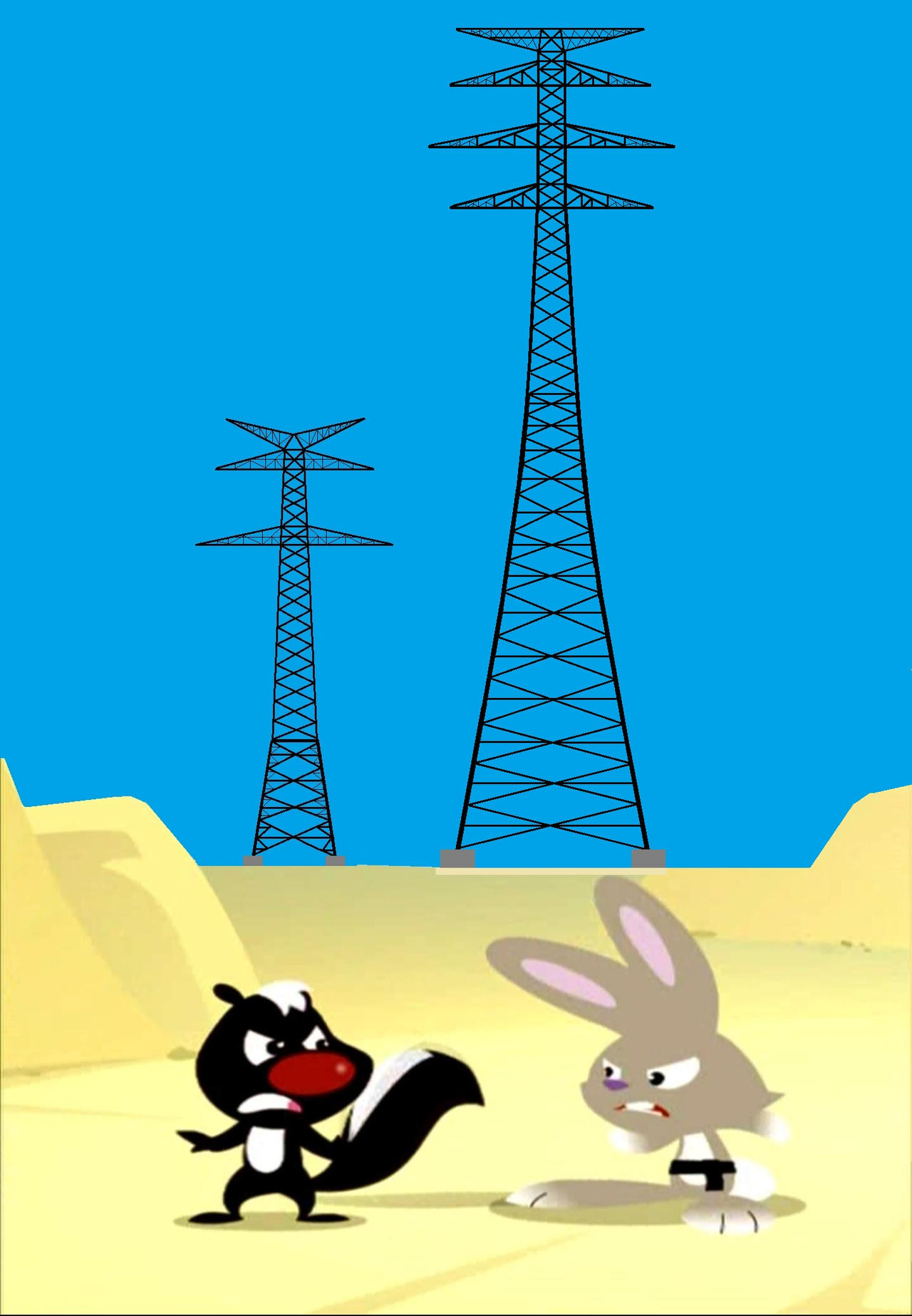 Skunk and Rabbit im Lattice Areal by lifeline5 on DeviantArt