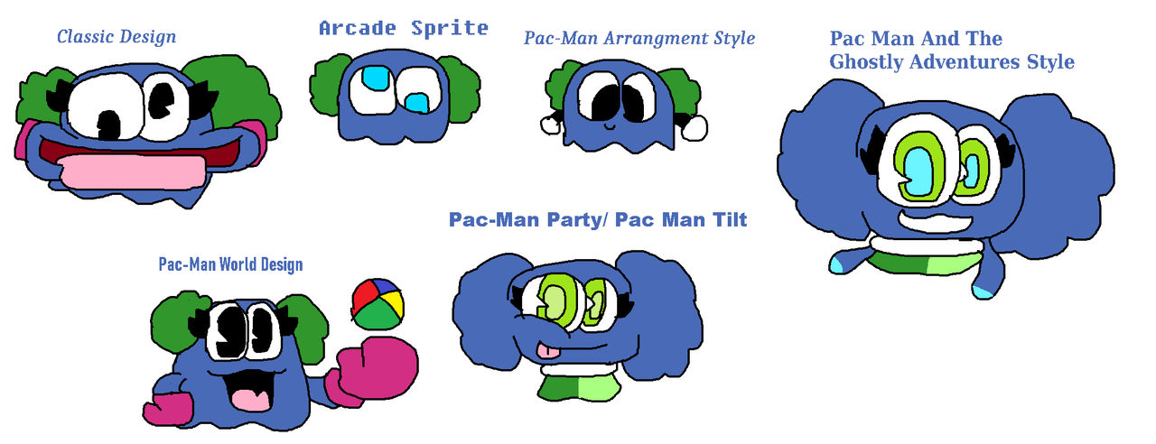Freaky's Pac Man Artstyles by cubone364 on DeviantArt
