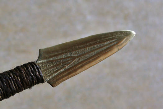 Bronze age spear head detail