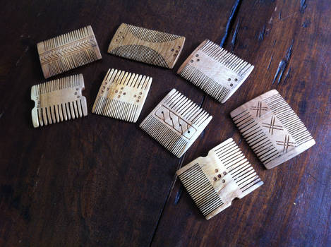 Medieval wooden combs