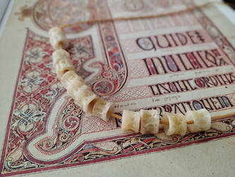 Medieval salmon vertebrae prayer beads