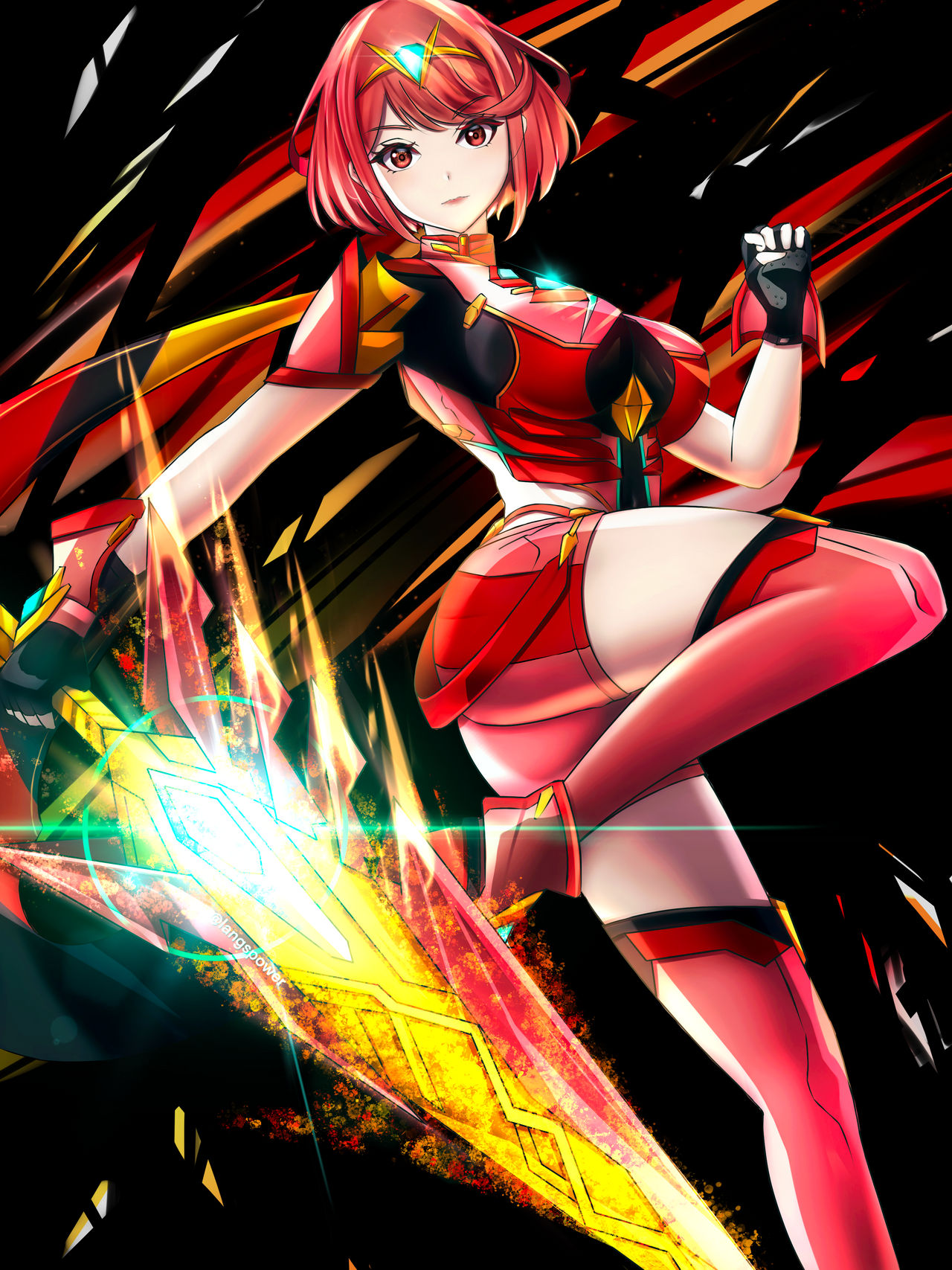 Pyra Hand Extended Pyra by langspower on DeviantArt