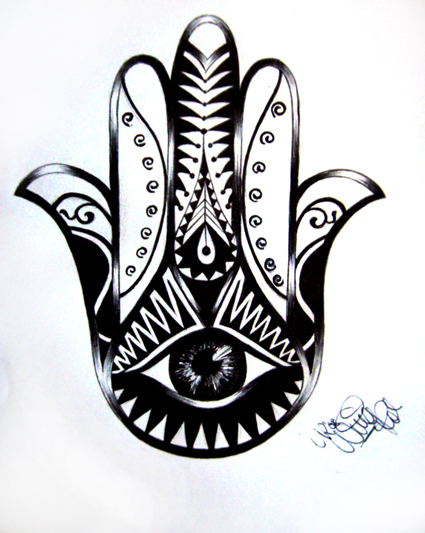 Tattoo Design Hamsa 02