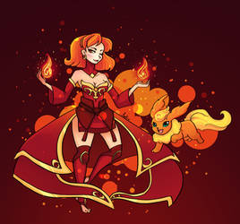 Lina and Flareon