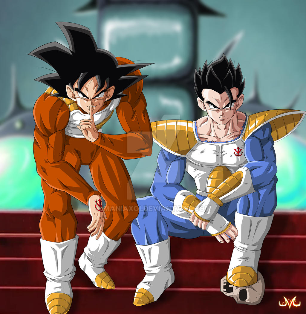 Commission : Goku and Gohan Saiyans