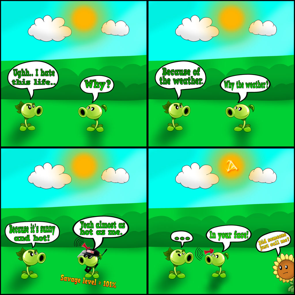 Plants vs Zombies Comic The MLG Peashooter. by ALAND420 on DeviantArt