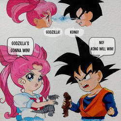 SsArt1 DBZXSM Siblings arguing over GvsK by DBZForever