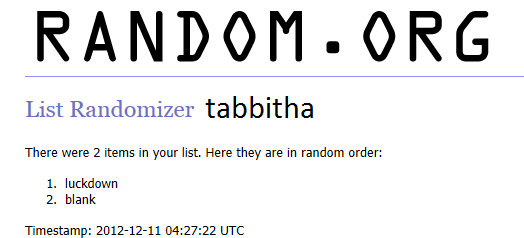 Tabbitha auction winner