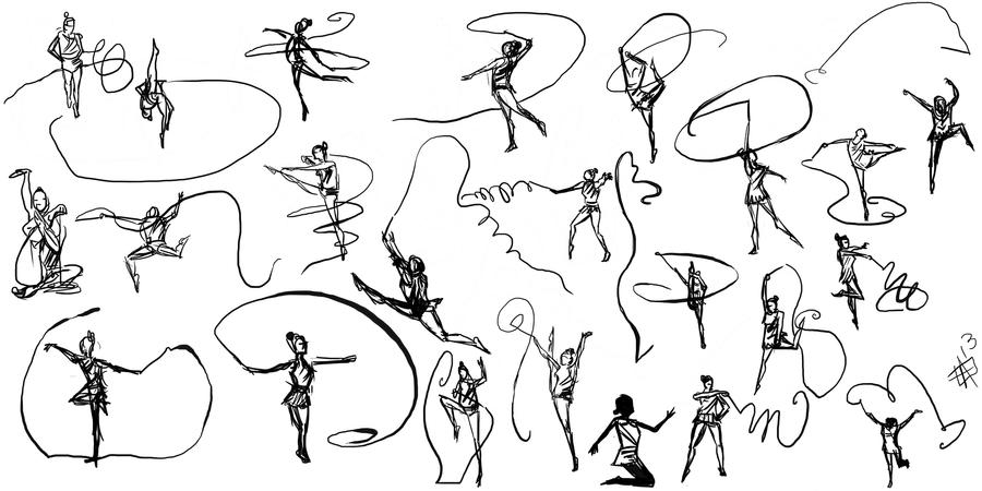 Ribbon Dancer Figure Study