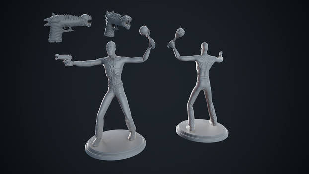 Shadowman Figure WIP (For 3D Printing)