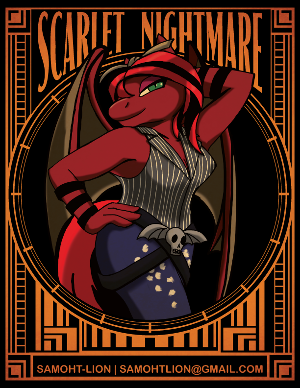 Scarlet Nightmare Art-Deco