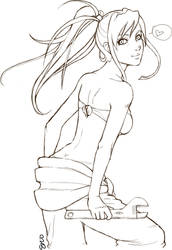 winry rockbell lineart