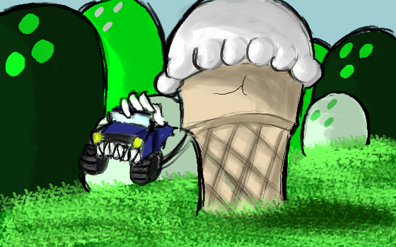 Request: Ice Cream Cone Eats Monster Truck