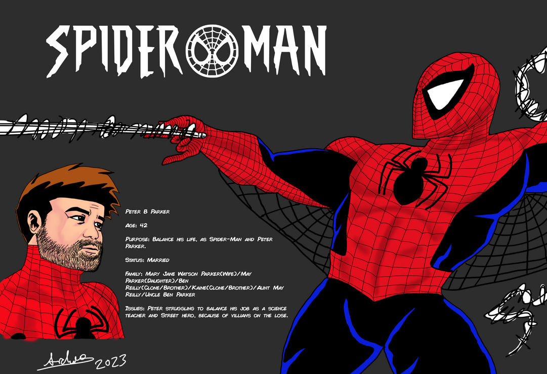 Spider-Man design information by ArchiehallFuim2002 on DeviantArt