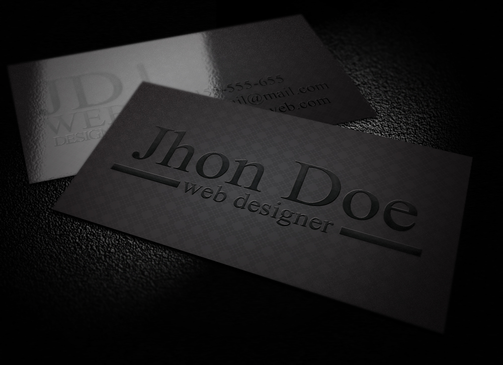 Elegant Black Business Card by graphcoder