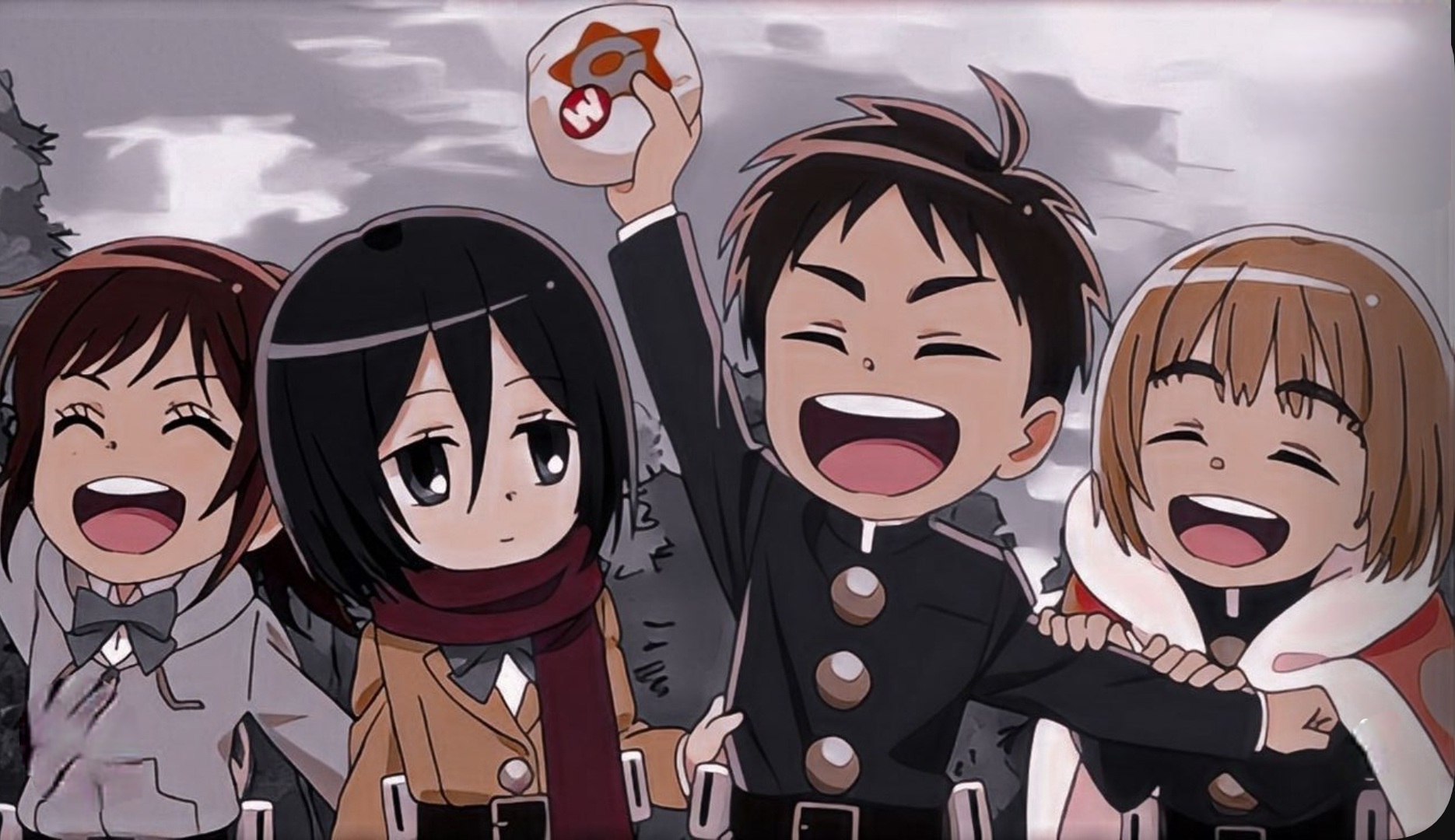 Sasha X Mikasa X Eren X Armin by ErenYeageFreedomSimp on DeviantArt