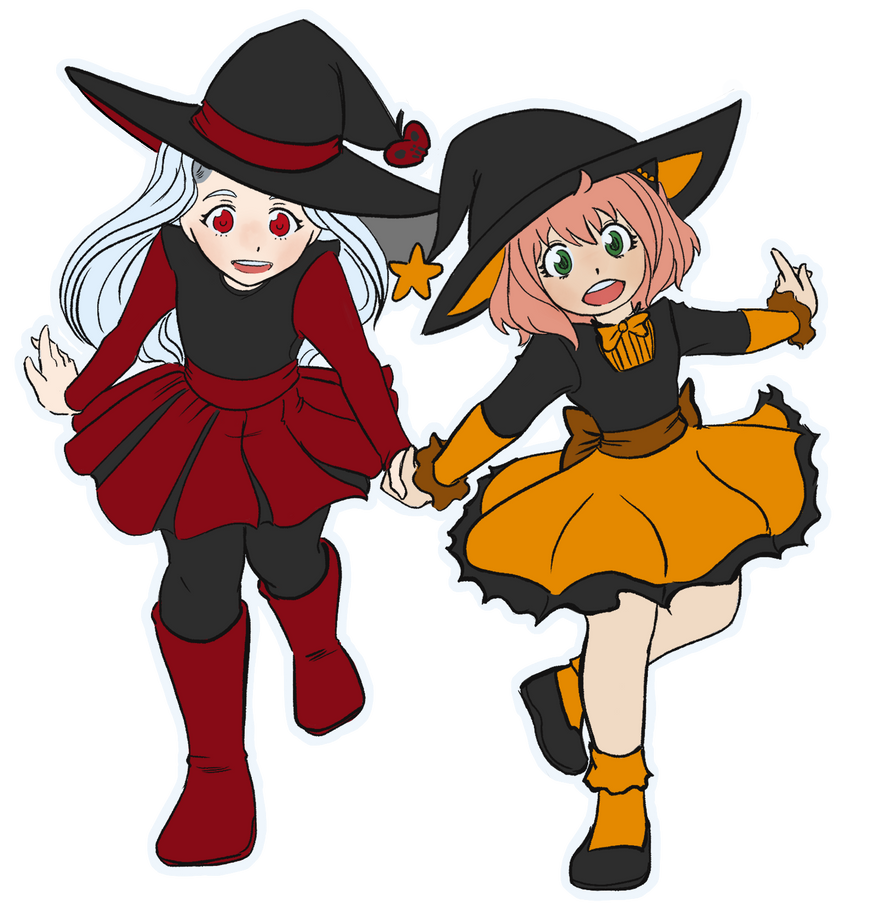 Anya and Eri Spooky time by AngelThierry on DeviantArt