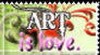 'art is love' stamp