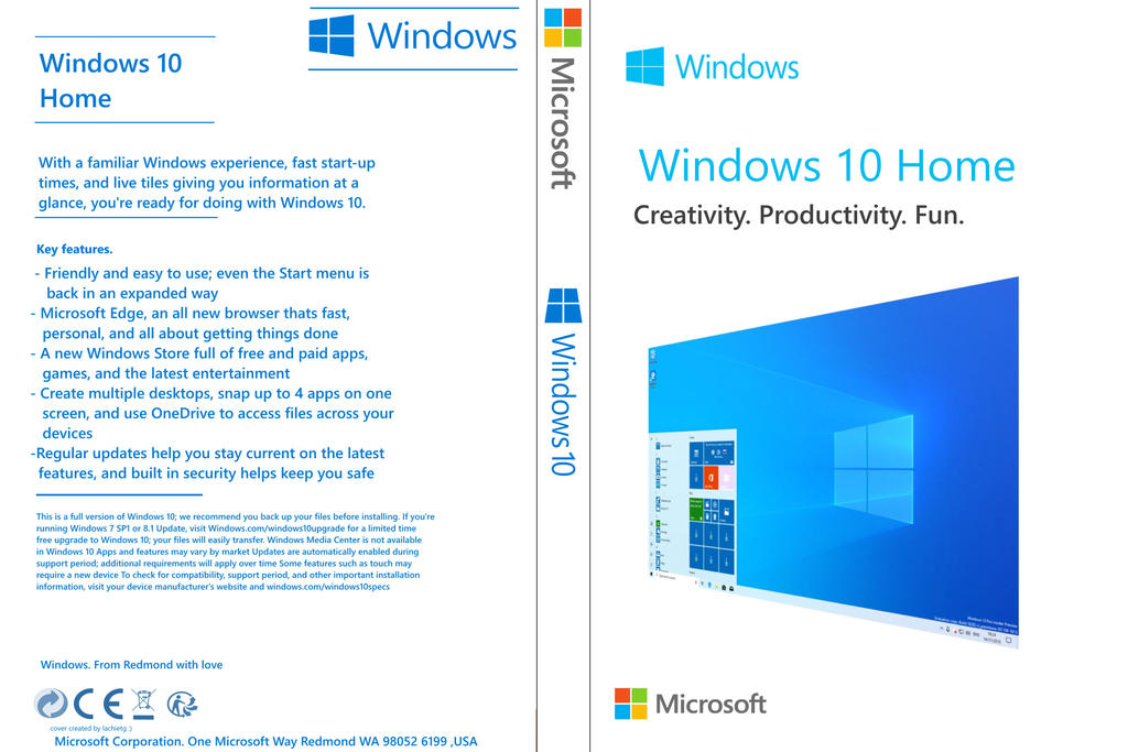 Windows 10 Home DVD cover by lachietg on DeviantArt