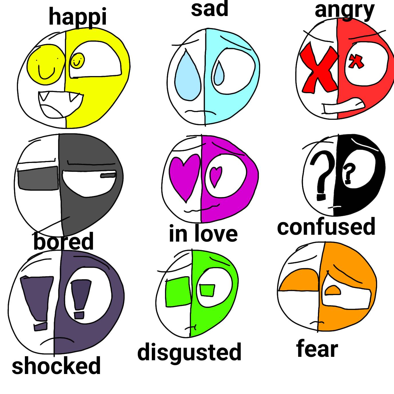 Omori Emotions Chart, How to inflict emotions and which to use