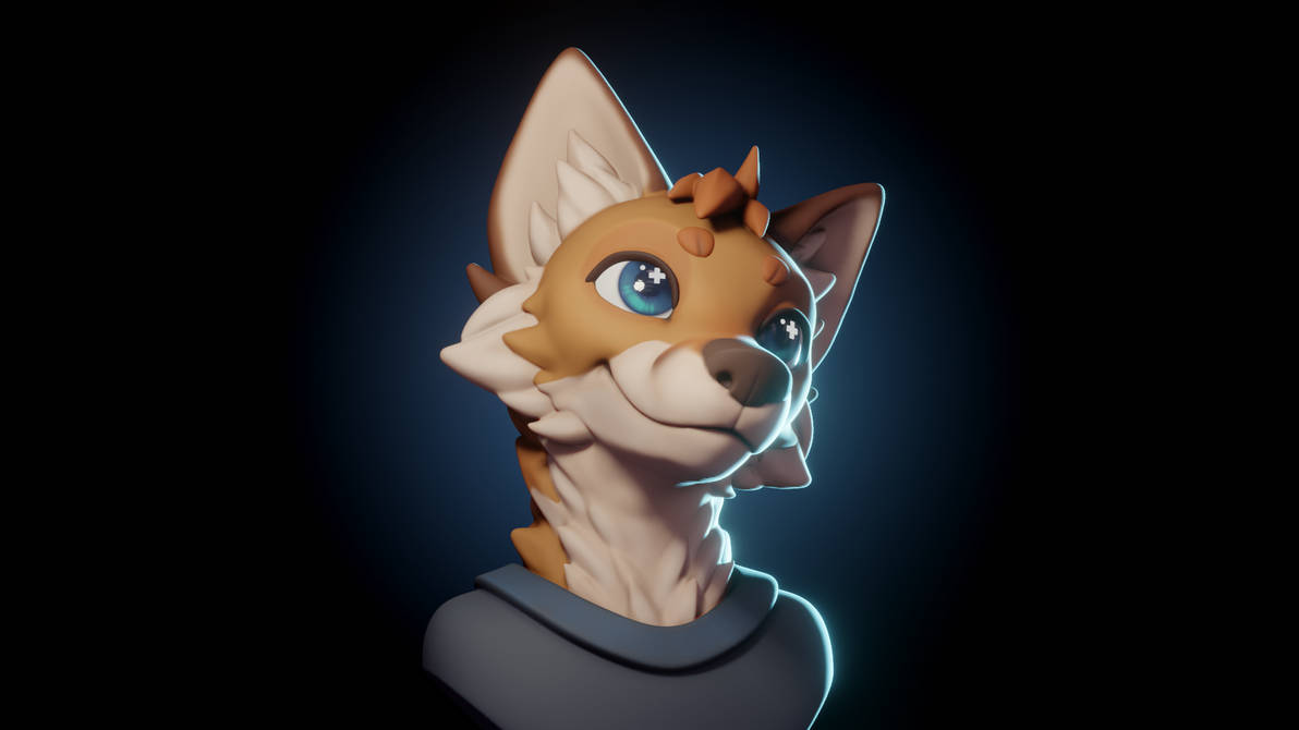 Fox Bro, Blender sculpt by RoseRedTiger on DeviantArt