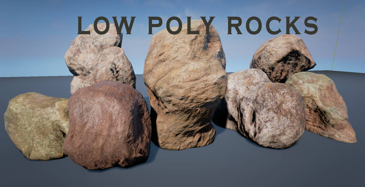 Low Poly Magma Rocks Low poly rocks set by FLimpR on DeviantArt