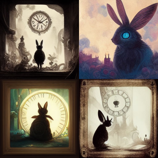 Midjourney: a rabbit with clock by Mirecat2 on DeviantArt