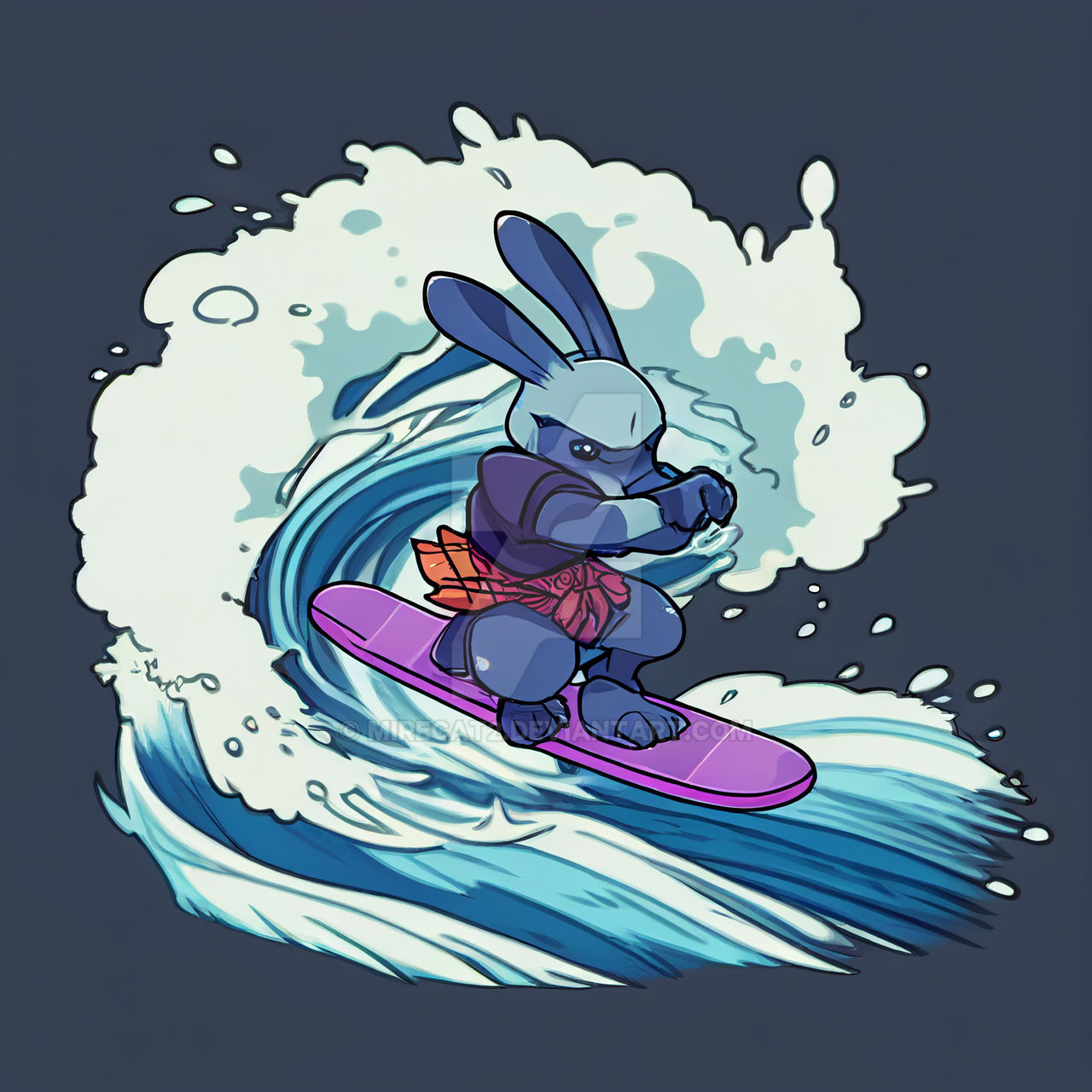 The Rabbit Surfer Ai Nijijourney: Rabbit ninja surfing by Mirecat2 on DeviantArt